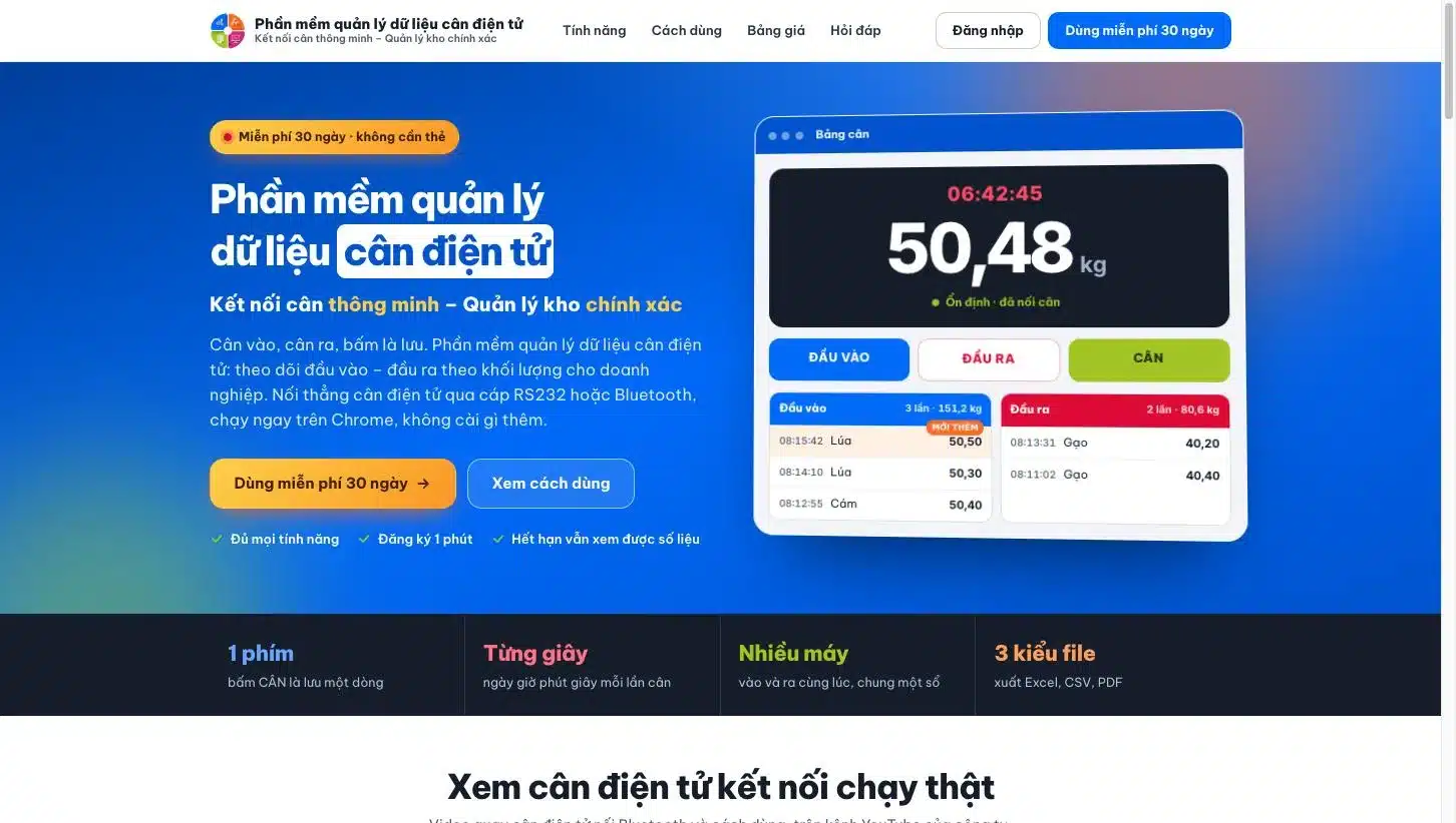 Phần Mềm Cân Điện Tử Kết Nối Máy Tính Qua Cổng R232: 7 Bước Chuẩn - Cân điện tử Hoàng Gia | Uy tín 10+ năm, Uy Tín, Giá Tốt Phần mềm cân điện tử kết nối máy tính qua cổng r232 đang chạy trên trình duyệt máy tính